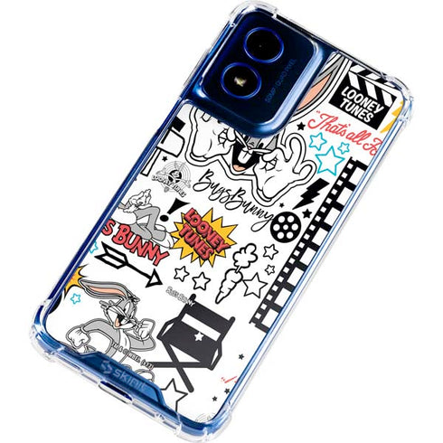 Looney Tunes Bugs Bunny Patches Moto G 5G (2024) Clear Case